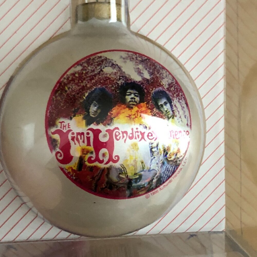 Jimi Hendrix Vintage Glass Ornament Santa's Rock Shop 1996-1997 Holiday Gift NEW